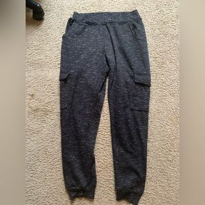 Black and white sweat pants